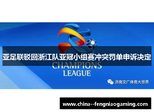 亚足联驳回浙江队亚冠小组赛冲突罚单申诉决定 亚足联驳回浙江队亚冠小组赛冲突罚单申诉决定